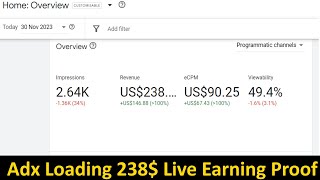 Adx Loading 238 Live Earning Proof  Adx Loading Safe Method [upl. by Hogan]