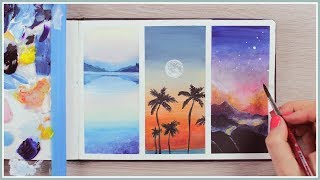 Acrylic Painting Ideas for Beginners  How to Blending Techniques  Art Journal Thursday Ep 41 [upl. by Eitsirk]