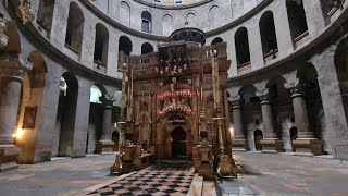 To walk with Jesus in Jerusalem Easter 2022 Via Dolorosa and the Church of the Holy Sepulchre [upl. by Ocnarf]