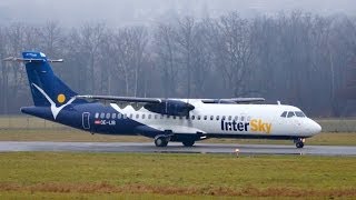 InterSky ATR72600 Turboprop Take Off at Airport BernBelp [upl. by Rayle]