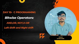 Day 10Bitwise Operators And or not xor left shift right shift program [upl. by Duntson]