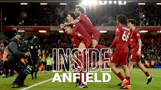 Inside Anfield Liverpool 70 Manchester United  UNSEEN FOOTAGE from recordbreaking evening [upl. by Olvan]