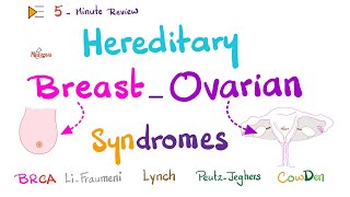 Hereditary BreastOvarian Syndromes BRCA Lynch Li Fraumeni Cowden  ♋️ Oncology  Pathology [upl. by Marchelle]