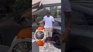 PSG Footballer Ousmane Dembele is Spotted wearing Patek Philippe Aquanaut Chronograph 5968A short [upl. by Darryn261]