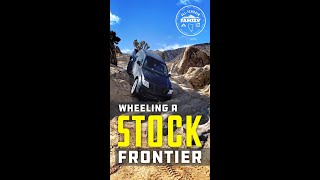 Stock Nissan Frontier Wheeling Hard at Moon Rocks NV [upl. by Oralie787]