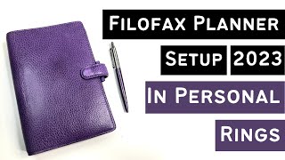 2023 Planner Setup in Purple Filofax Finsbury Personal [upl. by Coffee441]