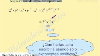 Cálculo y simplificación usando las leyes de los exponentes 12 [upl. by Ave]