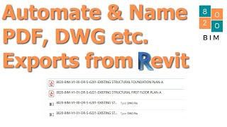 Revit Automatic PDF DWG IFC etc Export Workflows with Filenames [upl. by Alli143]