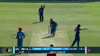 ACC Mens U19 Asia Cup  AfghanistanU19 vs NepalU19  Highlights [upl. by Aneed629]