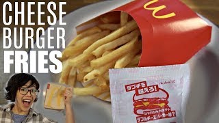 McDonalds Japan CHEESEBURGER FRIES  Shaka Shaka Taste Test [upl. by Taggart]