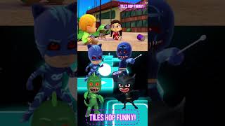 PJ Masks  Gekko 🆚 Owlette 🆚 CatBoy 🆚 Romeo X Dance Song Tiles Hop EDM Rush shorts [upl. by Anihsat]