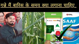 गन्ने में बारिश के समय क्या लगायेंUPLSaaf AgrifortNutriflex Chambal Fertilizer Onvix Khet tak [upl. by Awe]