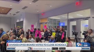 Divided EPISD board votes to close schools [upl. by Ileyan]