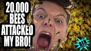 20000 BEES ATTACKED MY BRO PRANK [upl. by Aurore]