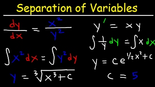 Separable First Order Differential Equations  Basic Introduction [upl. by Heyde]