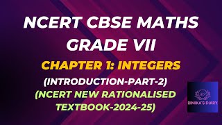 NCERT Grade 7CBSE Class 7 Maths in TamilIntegersCH1IntroPart2rimikasdiaryncertmathskids [upl. by Ardnaiek703]