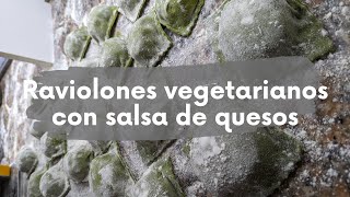 Los MEJORES y FACILES Raviolones vegetarianos que VAS A ENCONTRAR masa de espinaca y albahaca [upl. by Bobbi569]