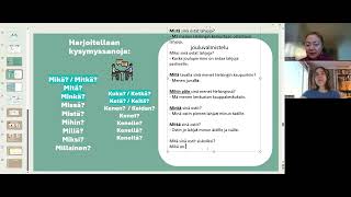 KysymyssanatPractice Finnish interrogative pronouns （ continued from last time [upl. by Nos]