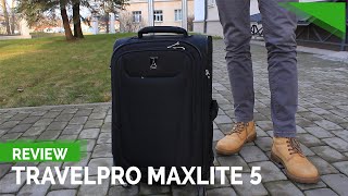 Travelpro Maxlite 5 CarryOn Review  Affordable Lightweight Spinner Luggage for Frequent Travelers [upl. by Omer]