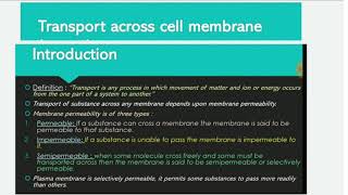 Part 1 transport across the cell membrane [upl. by Adav]