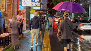 🇹🇭 4K HDR  Walk in the Rain Sukhumvit Road  Thailand Walk [upl. by Ytnom]