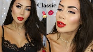 BIG EYES AND RED LIPS Sexy Winter Party makeup tutorial using brand new products [upl. by Andie]