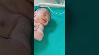 New born first cry newborn baby cute youtubeshorts shorts shortsvideo viralshorts viralvideo [upl. by Rosaline887]