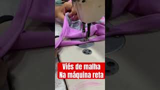 Viés de malha na máquina reta sewing fashion costuraparainiciante artesanatocomamor vies sew [upl. by Shepp29]