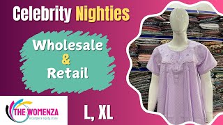 Celebrity Nighties Latest Designs L XL  Nighties Online amp Wholesale In Hyderabad  The Womenza [upl. by Chane]