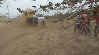 INRC Rally of coimbatore 2018 car rolling on the stage🚗💨 [upl. by Nennerb]