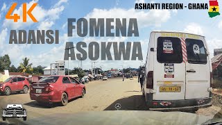 Adansi Fomena To Asokwa Road Drive Through the Fomena Mountains Ashanti Region of Ghana 4K [upl. by Ahselak344]