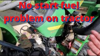 john deere 4410 tractor no start fuel problem [upl. by Aicnelav848]