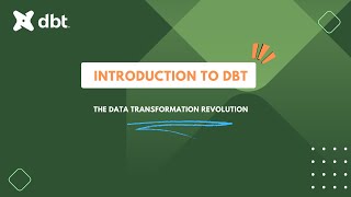 DBT Tutorial  Introduction to DBT [upl. by Atirrehs]