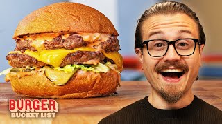 Joshua Weissman Gets a Burger Master Class  Burger Bucket List [upl. by Heshum376]