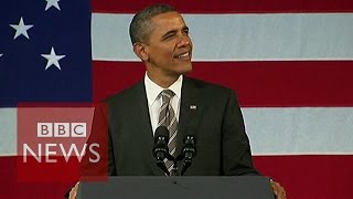 Obama refuses ALS ice bucket challenge but donates instead  BBC News [upl. by Seniag595]