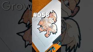 ✍️🎨 058  Growlithe 🐕‍🦺 [upl. by Yrelav852]