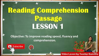 Grade 3 Reading Comprehension Passage Lesson 1 readinglesson readingcomprehension [upl. by Darnell]