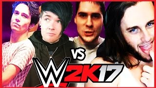 DanTDM amp N60Sean vs PopularMMOs amp Ssundee  WWE 2K17  QTR Final s3e11 [upl. by Worthy799]