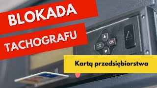 Blokada tachografu kartą przedsiębiorstwa  tachograf stoneridge Install [upl. by Assetal]