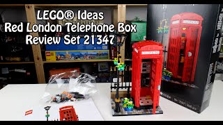 Review LEGO Red London Telephone Box Ideas Set 21347 [upl. by Silsbye266]