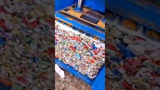 The process of compressing aluminum cans [upl. by Neirod]