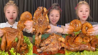 Spıcy Chinese food 🌶 SOSLU ÇİN YEMEKLERİ YEME Family Mukbang Sheep brainhead blood sausage 먹방 [upl. by Libbie865]