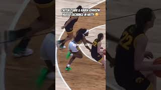 Caitlin Clark and Raven Johnson heated exchanged caitlinclark basketball wnba [upl. by Betty255]