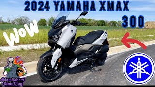 2024 Yamaha Xmax 300 Close Look and Walk Around and Review Ride [upl. by Ahsaeit593]