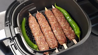 Airfryerda Adana Kebab Tarifi✅️Airfryer Tarifleri👍Philips Airfryer Tarifleri ✅️ Kebab Tarifi👍 [upl. by Trebmal]