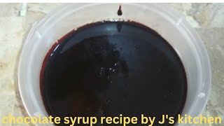 chocolate syrup recipe by Js kitchen [upl. by Racso]