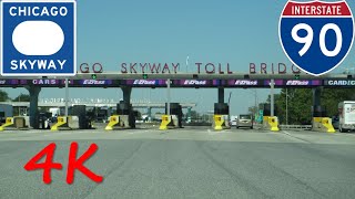 ⁴ᴷ Chicago Skyway Toll Bridge westbound 4K VIDEO [upl. by Kceb]