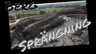 Härlig sprängning 90 000 Ton berg Bergtäkt [upl. by Kirbie]