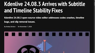 Kdenlive 24083 Arrives with Subtitle and Timeline Stability Fixes [upl. by Middendorf712]