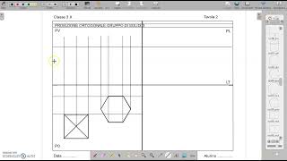 Proiezione ortogonale piramide base quadrata e prisma base esagonale [upl. by Allac]